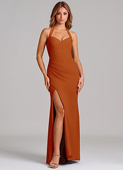 Azazie Emeria Suknie dla druhen Syrena Dekolt w kształcie serca Szyfon Do ziemi Sukienka image3