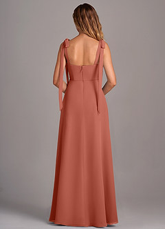 Azazie Debra Bridesmaid Dresses Clay A-Line with Pockets Chiffon Convertible Dress image3