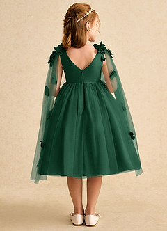 Azazie Staria vestidos de niña de las flores Vestido de Verde Oscuro de Tul de Princesa con Volante image2