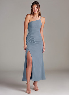 Azazie Eren Bridesmaid Dresses Twilight Mermaid One Shoulder Chiffon Dress image3