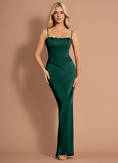 Roswyn Emerald Green Two-piece Dress image3