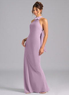 Azazie Velli Bridesmaid Dresses Wisteria Mermaid Bow Chiffon Dress image1