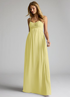 Azazie Llana Abiti da damigella d'onore premaman Abito A-Line Chiffon Floor-Length image3