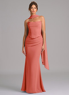 Azazie Sorrel Suknie dla druhen Syrena Gorset Szyfon Do ziemi Sukienka image4