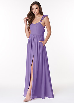 Azazie Metz Final Sale Tahiti A-Line Sweetheart Ruched Chiffon Dress image4