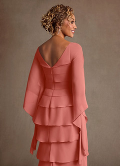 Azazie Arabinda Suknie dla Matki Panny Młodej Osłona Marszczony Szyfon Długość podłogi Sukienka image6