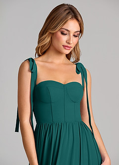Azazie Anastacia Bridesmaid Dresses Peacock A-Line Sweetheart Neckline Chiffon Dress image7
