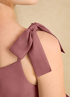 Azazie Jaci Flower Girl Dresses Amethyst A-Line Spaghetti Strap Chiffon Dress image8