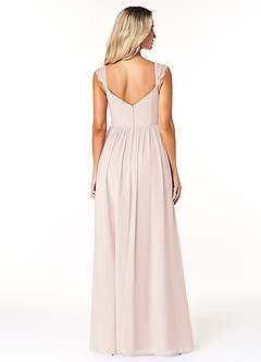 Azazie Cleobella Bridesmaid Dresses Rose Petal A-Line Sweetheart Lace Chiffon Dress image2
