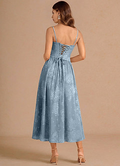 suknia Niebieski Pudrowy Midi Isaura image2