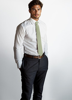 front Stretch Satin Skinny Tie