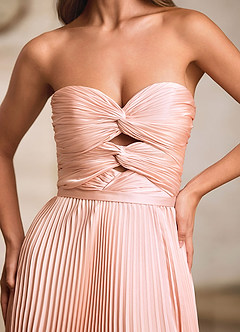 Ylura Rose Perle Robe de bal plissée trapèze image10