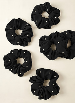 front Bridesmaid Chiffon Pearl Over Size Scrunchie