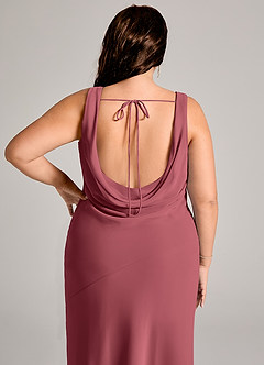 Azazie Rylina Bridesmaid Dresses Merlot Mermaid Pleated Chiffon Dress image12