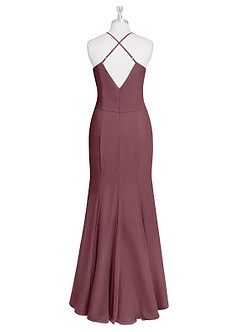 Azazie Carolina Bridesmaid Dresses Sangria Mermaid Ruched Chiffon Dress image7