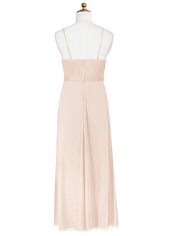 Azazie Luxy Junior Robe en Maille Plissée Rose Pâle image7