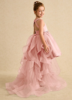 Azazie Julietta Flower Girl Dresses Rosette Ball-Gown Convertible Tulle Dress image6