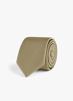 front Stretch Satin Skinny Tie