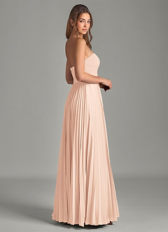 Azazie Chiana Final Sale English Rose A-Line Strapless Chiffon Dress image5