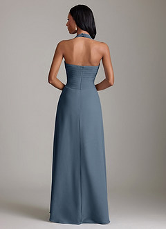 Azazie Clarisa Bridesmaid Dresses Neptune A-Line Pleated Chiffon Dress image2