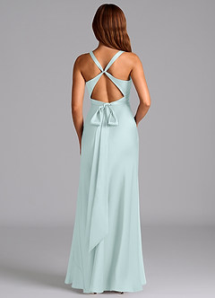 Azazie Hati Brudtärnklänningar Klä av Sjöjungfru i Stretch Satin Havsglas image7