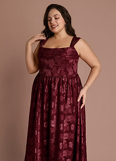 Hazel Wine Pleated Maxi Dress image13