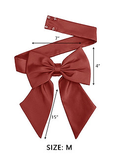 front Matching Color Matte Satin Sash with Back Bow