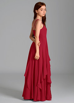 Azazie Karan Junior Scarlet A-Line Chiffon Dress image6