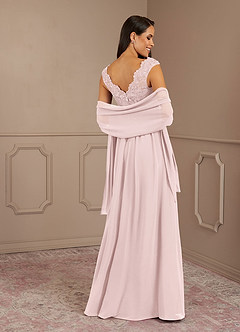 Azazie Amethyst Mother of the Bride Dresses Blushing Pink A-Line V-Neck Sequins Chiffon Dress image2