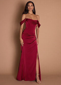 Vestido Rojo Rubí Largo Reese image4