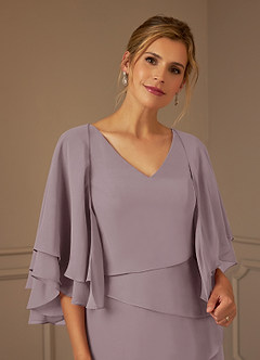 Azazie OHara Mother of the Bride Dresses Dusk A-Line V-Neck Chiffon Dress image6
