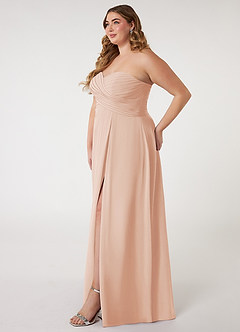 Azazie Arabella Allure Robes de demoiselle d'honneur Robe Trapèze Convertible en Mousseline de soie Encolure en Forme de Cœur Rose Perle image16