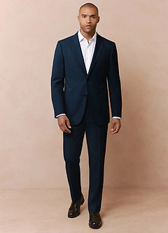 front Owen Azul Marino Traje de pantalón ligero a medida
