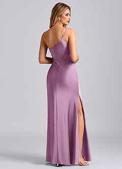 Azazie Marseli Final Sale Wisteria Mermaid One Shoulder Stretch Satin Dress image2