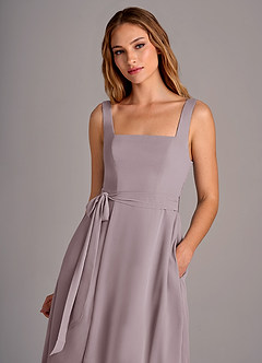 Azazie Deb Bridesmaid Dresses Dusk A-Line with Pockets Chiffon Convertible Dress image2