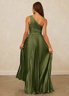 Christian Siriano Bridal for Azazie 1008 Brautjungfernkleider A-Linie One-Shoulder Stretch-Satin Kleid Olivgrün image7