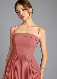 Azazie Mariana Bridesmaid Dresses Antique Rose A-Line Strapless Chiffon Dress image2