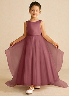 Azazie Pumpkin Blumenmädchenkleider A-Linie Cabrio Tüll Kleid Amethyst image2