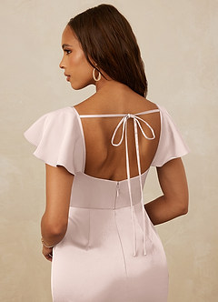 Christian Siriano Bridal for Azazie 1005 Bridesmaid Dresses Blushing Pink Sheath Sweetheart Neckline Stretch Satin Dress image3