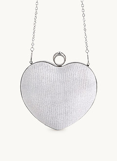 front Shimmering Heart Clutch
