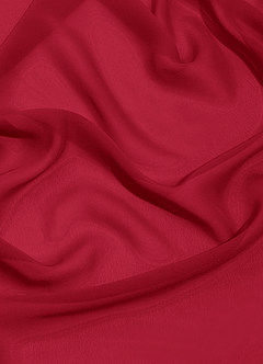 Azazie Eren Jurken voor bruidsmeisjes Jurk van Chiffon met Kolom One-shoulder Scharlaken image11