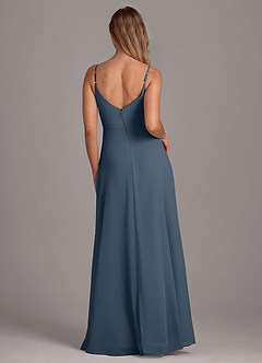 Azazie Amina Bridesmaid Dresses Neptune A-Line Chiffon Dress image2