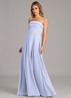 Azazie Lucienne 신부 들러리 드레스 인어 스트랩리스 쉬폰 바닥 길이 드레스 image6