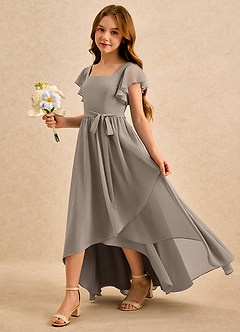 Azazie Milly Girls Formal Flower Girl Klänningar Klä A-Line i Chiffong Plisserad image6