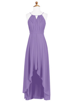 Azazie Oaklynn Junior Robe Trapèze en Mousseline de soie Plissée Tahiti image6