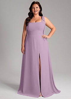Azazie Debra Bridesmaid Dresses Wisteria A-Line with Pockets Chiffon Convertible Dress image8