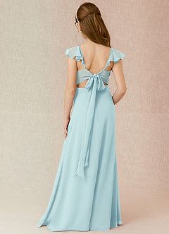 Azazie Everett Junior Sea Glass A-Line Chiffon Dress image1