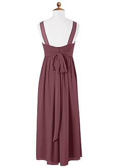 Azazie Kora Junior Sangria A-Line Pleated Chiffon Dress image6