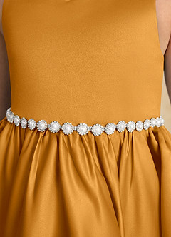 Azazie Julietta Blumenmädchenkleider Ballkleid Cabrio Tüll Kleid Butterscotch image10