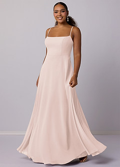 Barbie ♥ Azazie Final Sale Rose Petal A-Line Chiffon Dress image5